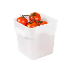 BAC ALIMENTAIRE  4 L 18x18x19 CM BLANC PP (1 UNITÉ)