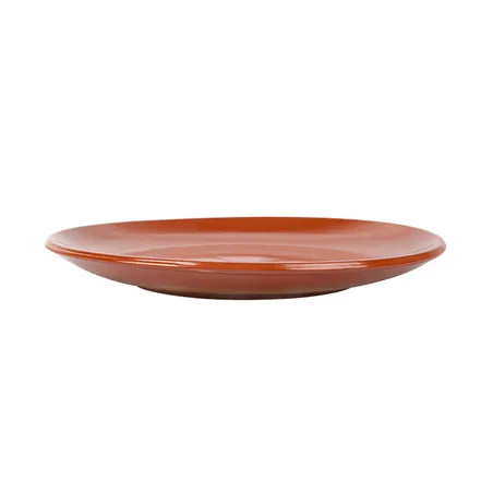 ASSIETTES EN FAÏENCE   Ø 23x2,7 CM MARRON ROUGEATRE CERAMIQUE (12 UNITÉ)
