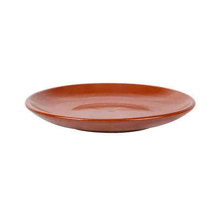 ASSIETTES EN FAÏENCE   Ø 26,2x3 CM MARRON ROUGEATRE CERAMIQUE (12 UNITÉ)