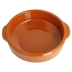 RÉCIPIENTS EN FAÏENCE AVEC ANSES  450 ML Ø 15x4,5 CM MARRON ROUGEATRE CERAMIQUE (20 UNITÉ)