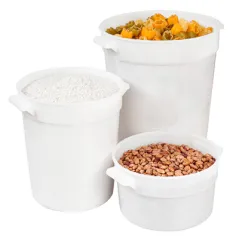 BAC  18 L Ø 31,4x37,8 CM BLANC HDPE (1 UNITÉ)