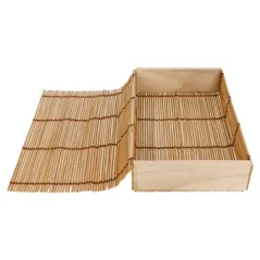 BOÎTE SUSHI BAMBOO  21x13x4,5 CM NATUREL BAMBOU (24 UNITÉ)