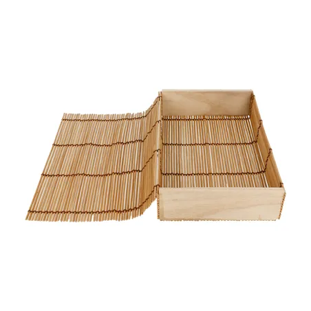 BOÎTE SUSHI BAMBOO  21x13x4,5 CM NATUREL BAMBOU (24 UNITÉ)