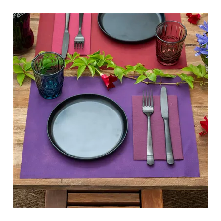 SETS DE TABLE SPUNBOND  60 G/M2 30x40 CM VIOLET PP (800 UNITÉ)