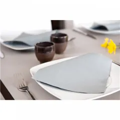 SERVIETTES ECOLABEL DOUBLE POINT  18 G/M2 39x39 CM GRIS OUATE (1200 UNITÉ)