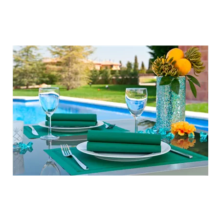 SERVIETTES  55 G/M2 40x40 CM VERT JAGUAR AIRLAID (700 UNITÉ)
