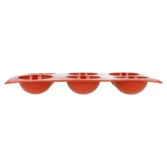 MOULE DEMI SPHÈRE Ø 7x3,5 CM   17,5x30 CM ROUGE SILICONE (1 UNITÉ)