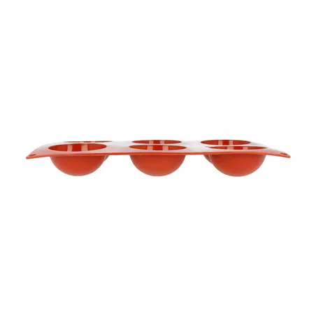 MOULE DEMI SPHÈRE Ø 7x3,5 CM   17,5x30 CM ROUGE SILICONE (1 UNITÉ)