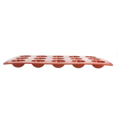 MOULE DEMI SPHÈRE Ø 4x2 CM   17,5x30 CM ROUGE SILICONE (1 UNITÉ)