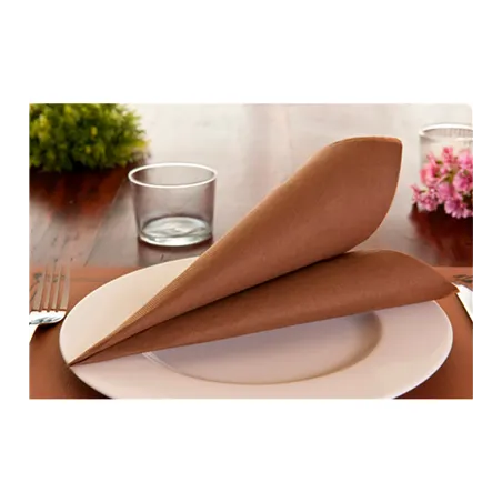 SERVIETTES ECOLABEL DOUBLE POINT  18 G/M2 39x39 CM HAVANE OUATE (1200 UNITÉ)