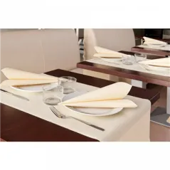 SERVIETTES  55 G/M2 40x40 CM IVOIRE AIRLAID (700 UNITÉ)