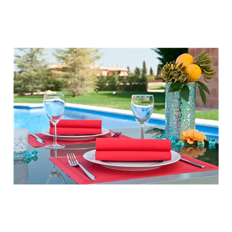 SERVIETTES  55 G/M2 40x40 CM ROUGE AIRLAID (700 UNITÉ)