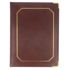 CALEPIN POUR ADDITIONS   16,5x22,5 CM BORDEAUX CUIR (1 UNITÉ)