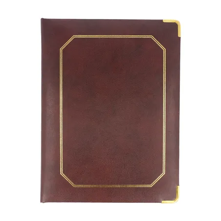 CALEPIN POUR ADDITIONS   16,5x22,5 CM BORDEAUX CUIR (1 UNITÉ)