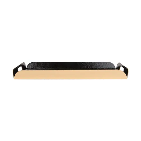 PLATEAUX AVEC ANSES  750 G/M2 28x19+2 CM NOIR/OR CARTON (25 UNITÉ)