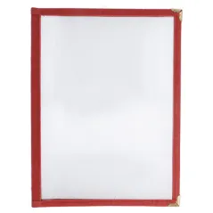 MENU "AMÉRICAIN" DIN-A5 2 CORPS   BORDEAUX PVC (1 UNITÉ)