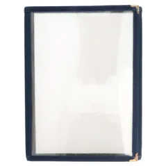 MENU "AMÉRICAIN" DIN-A5 3 CORPS   BLEU PVC (1 UNITÉ)