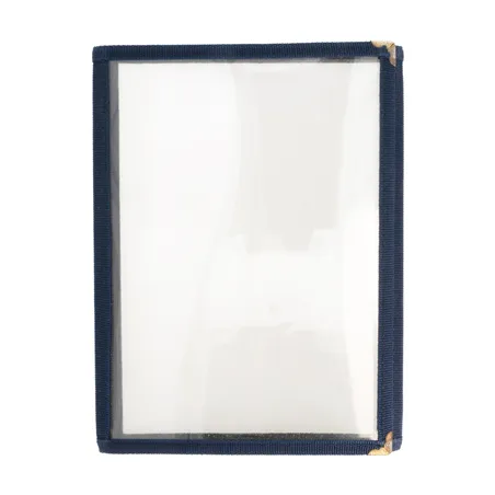 MENU "AMÉRICAIN" DIN-A5 3 CORPS   BLEU PVC (1 UNITÉ)