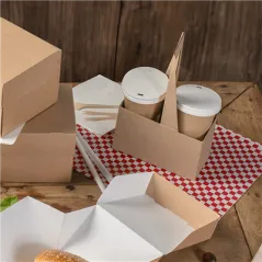 FETTABWEISENDES PAPIER FAST FOOD 'RED FITIPALDI' 35 G/M2 28x34 CM BLANC PARCH.INGRAISSABLE (1000 UNITÉ)
