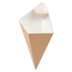 CORNETS AVEC LANGUETTES THEPACK 250 G 16,5x27 CM NATUREL/BLANC CARTON NANO-MICRO (1200 UNITÉ)