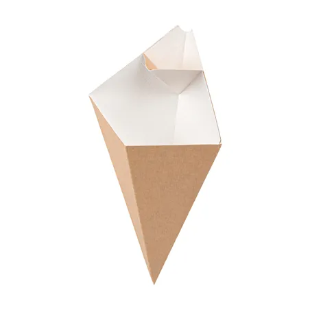 CORNETS AVEC LANGUETTES THEPACK 250 G 16,5x27 CM NATUREL/BLANC CARTON NANO-MICRO (1200 UNITÉ)