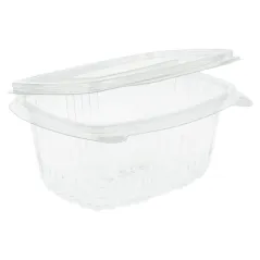 RÉCIPIENTS + COUVERCLE 375 ML 13,2x9,5x6 CM TRANSPARENT RPET (600 UNITÉ)