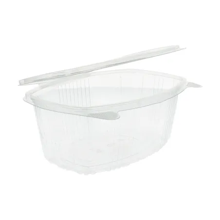 RÉCIPIENTS + COUVERCLE  1 L 17,7x12,5x8,5 CM TRANSPARENT RPET (400 UNITÉ)