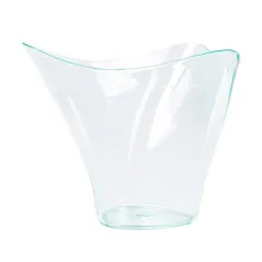 EMBALLAGES APÉRITIF TRIANGLE  100 ML 7,7x7,4x6,3 CM VERT D'EAU PS (576 UNITÉ)