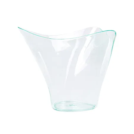 EMBALLAGES APÉRITIF TRIANGLE  100 ML 7,7x7,4x6,3 CM VERT D'EAU PS (576 UNITÉ)