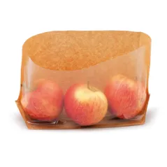 RÉCIPIENTS AVEC BASE ET FENÊTRE 'TURTLE PACK' 50 G/M2 + 15 PP 27+4/4x15 CM NATUREL KRAFT (100 UNITÉ)