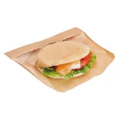 RÉCIPIENTS AVEC BASE ET FENÊTRE 'KANGOO PACK' 40 G/M2 + 15 PP 14+3/3x16/12 CM NATUREL KRAFT (100 UNITÉ)