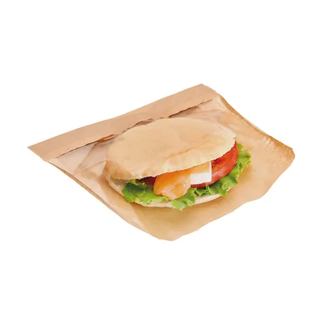 RÉCIPIENTS AVEC BASE ET FENÊTRE 'KANGOO PACK' 40 G/M2 + 15 PP 14+3/3x16/12 CM NATUREL KRAFT (100 UNITÉ)