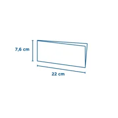 PAPIER INGRAISSABLES OUVERT 2 CÔTÉS  50 G/M2 + 20 LDPE 22x7,6 CM BLANC KRAFT (100 UNITÉ)