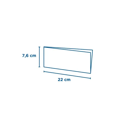 PAPIER INGRAISSABLES OUVERT 2 CÔTÉS  50 G/M2 + 20 LDPE 22x7,6 CM BLANC KRAFT (100 UNITÉ)