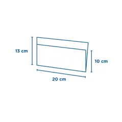 PAPIER INGRAISSABLES OUVERT 2 CÔTÉS  35 G/M2 + 10 LDPE 20x13/10 CM BLANC KRAFT (100 UNITÉ)