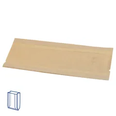 SACHETS AVEC FENÊTRE  50 G/M2 + 15 PP 11+5x21 CM NATUREL KRAFT (100 UNITÉ)