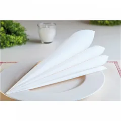 SERVIETTES  55 G/M2 45x45 CM BLANC AIRLAID (700 UNITÉ)