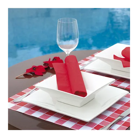 SETS DE TABLE 'VICHY' 48 G/M2 31x43 CM BLANC CELLULOSE (2000 UNITÉ)