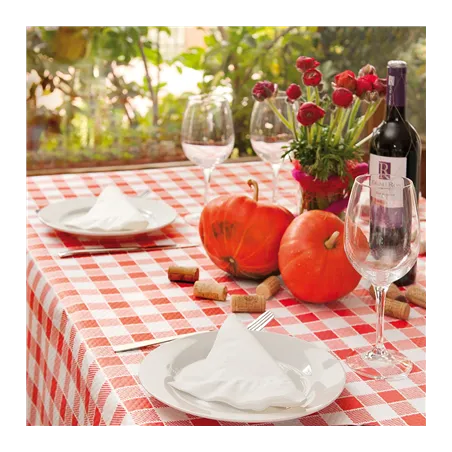 NAPPE EN ROULEAU 'VICHY' 48 G/M2 1,20x100 M BLANC CELLULOSE (4 UNITÉ)