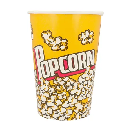 RÉCIPIENTS POUR POP-CORN  1380 ML 230 +20 PE G/M2 Ø 12/8,8x17,5 CM CARTON (500 UNITÉ)