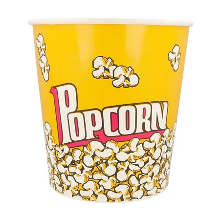RÉCIPIENTS POUR POP-CORN  3900 ML 260 +20 PE G/M2 Ø 18,5/14,5x19,5 CM CARTON (300 UNITÉ)