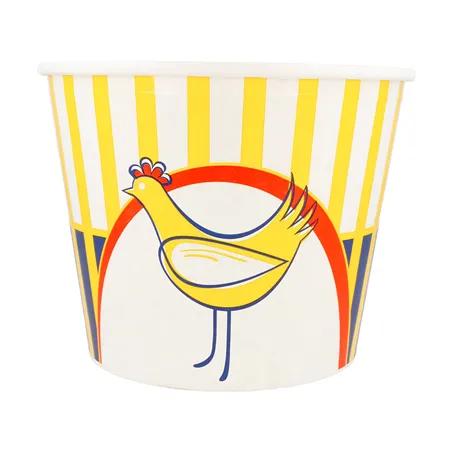 CONTAINERS POULET + COUVERCLES  4500 ML 15PE + 380 + 18PE G/M2 Ø 21,6/16x16,8 CM BLANC CARTON (120 UNITÉ)