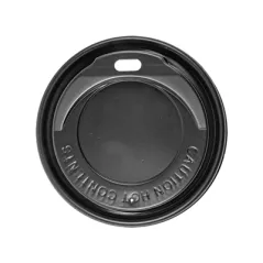 COUVERCLES HAUTS POUR GOBELETS 240 ML   NOIR PS (1000 UNITÉ)