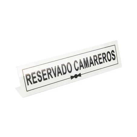 PLAQUE "RESERVADO CAMAREROS"