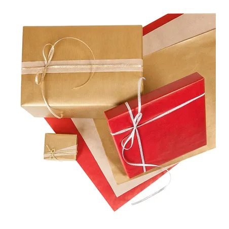 PAPIER CADEAU 100 M  60 G 70 CM OR KRAFT VERGÉ (1 UNITÉ)