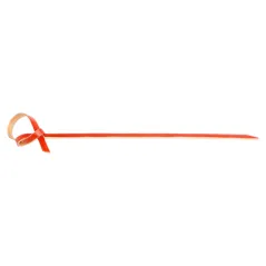 PIQUES "RUBAN" BAMBOO  9 (h) CM ROUGE BAMBOU (100 UNITÉ)