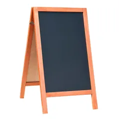 ARDOISE EN ANGLE 2 FACES   65x80x115 CM NOIR BOIS (1 UNITÉ)
