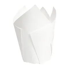 MUFFIN CUPS 'TULIP' 50 G/M2 Ø 3x4,5/6,5 CM BLANC PARCH.INGRAISSABLE (1000 UNITÉ)