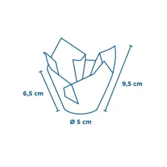 MUFFIN CUPS TULIP  210 ML 50 G/M2 Ø 5x7/9,5 CM MARRON PARCH.INGRAISSABLE (1000 UNITÉ)