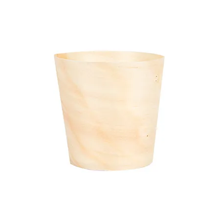 MINI VERRES EN FEUILLE DE PEUPLIER WOOD 15 ML Ø 4,4x4,5 CM NATUREL BOIS (50 UNITÉ)